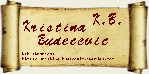 Kristina Budečević vizit kartica